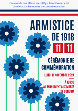 Affiche événement cérémonie du 11 novembre Armistice géométrique moderne(1).png